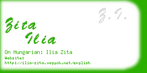 zita ilia business card